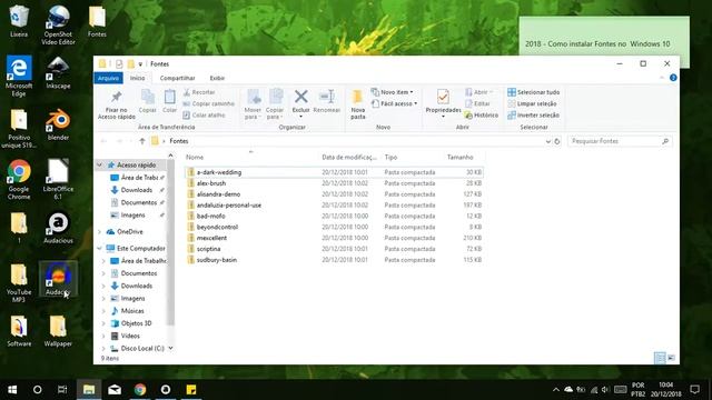 2018 - Como instalar Fontes no Windows 10 - December 21 смотреть онлайн