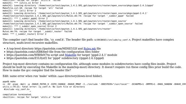 Unix & Linux: GCC cross-compiler can't find header file смотреть онлайн