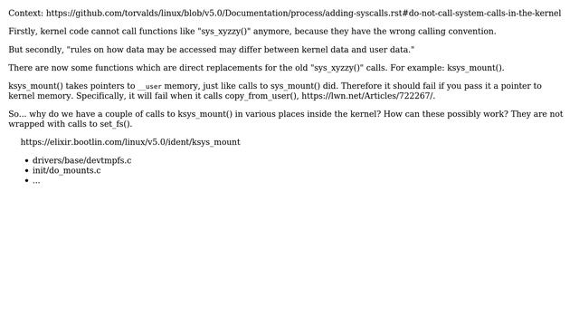 Unix & Linux: I found kernel code that makes system calls. But I thought that was not allowed? смотреть онлайн