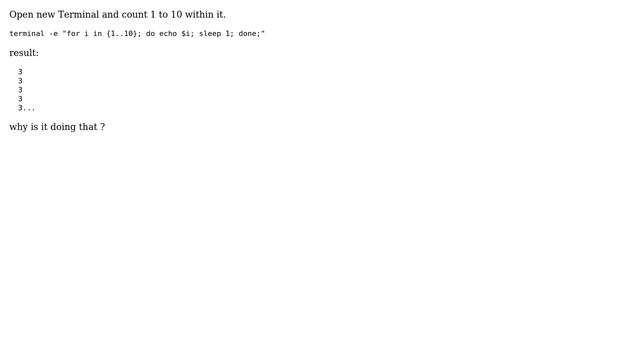 Unix & Linux: in New Terminal window : count 1 to 10 смотреть онлайн