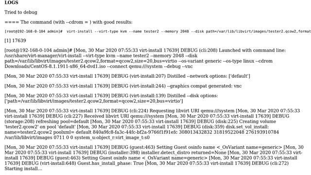 virt-install on Centos 8.1 doesn't complete when using --location http://localhost/inst смотреть онлайн