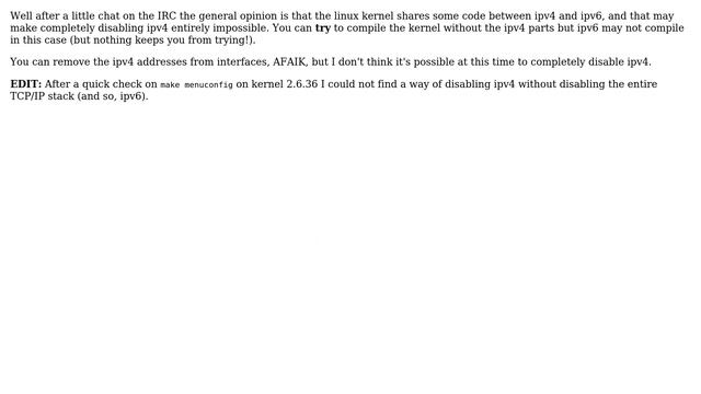 How to completely, dynamically disable IPv4 stack from Linux? (4 Solutions!!) смотреть онлайн