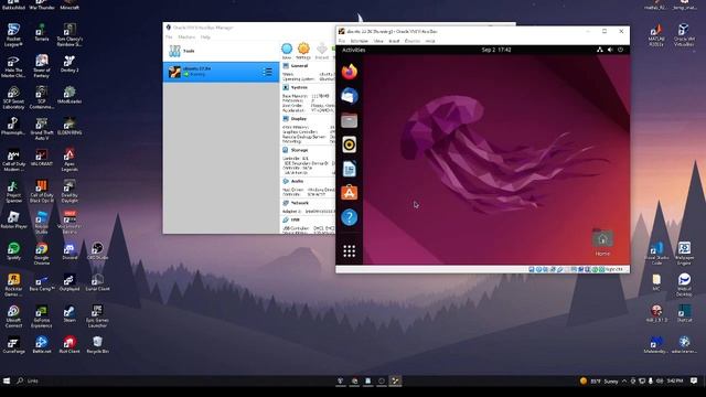 Process of booting up ubuntu, opening up the terminal, and demonstrating a command. смотреть онлайн