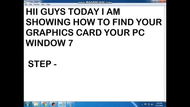 How To Find Your Graphics Card On Window 7 смотреть онлайн