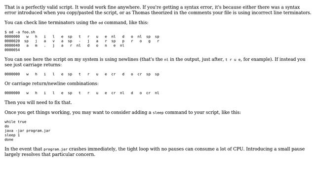On Debian, how do I make a script that will rerun a Java program after it has stopped or crashed? смотреть онлайн