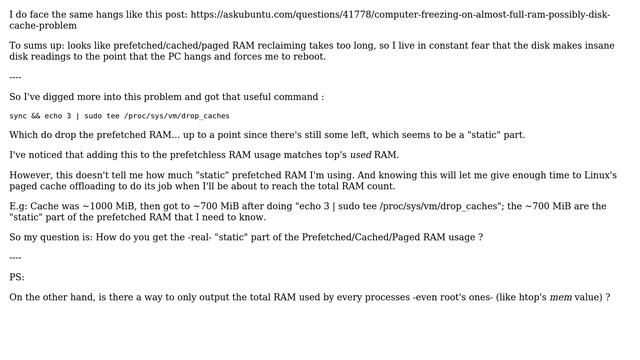 How to get the real cached/prefetched memory usage in Linux? смотреть онлайн