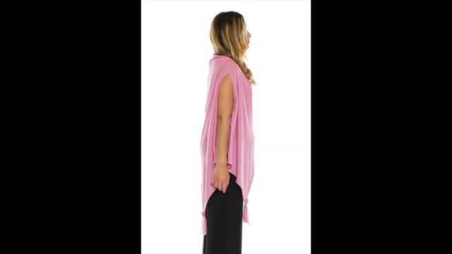 Il poncho CentoXcento MadeInItaly® in lino rosa chiaro смотреть онлайн
