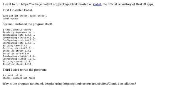 Ubuntu: Running a program installed from cabal смотреть онлайн