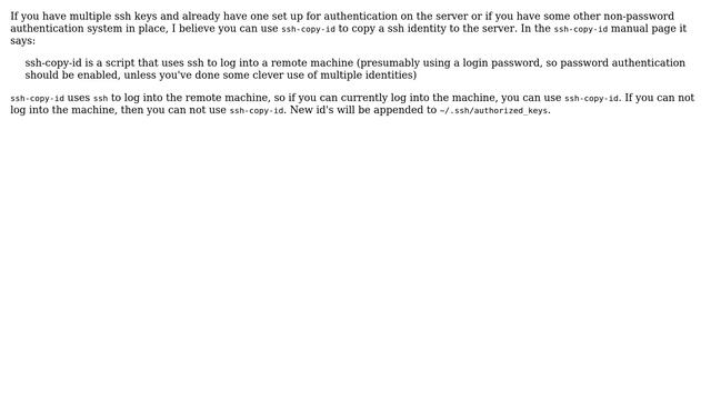 Unix & Linux: Is it possible to use ssh-copy-id once password based logins are disabled? смотреть онлайн