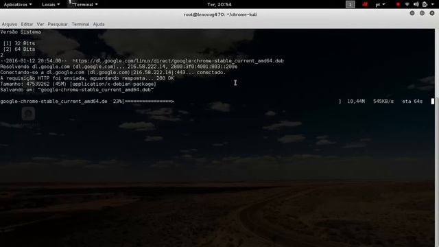 Instalando GoogleChrome no Kali Linux 2.0 смотреть онлайн