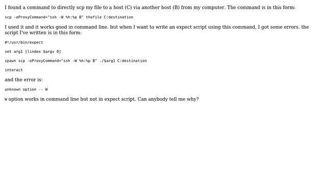 Ubuntu: expect script to scp via an intermediate host смотреть онлайн