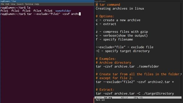 Linux basics terminal tar смотреть онлайн