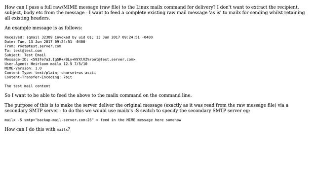 Unix & Linux: Send raw message with mailx command смотреть онлайн