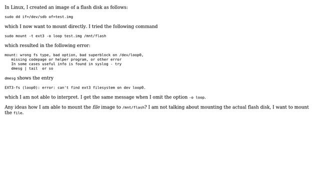 How to mount a flash image in Linux? смотреть онлайн
