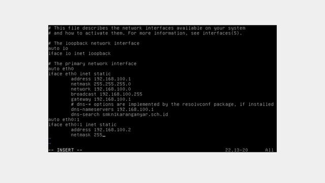 KONFIGURASI IP pada server linux debian смотреть онлайн