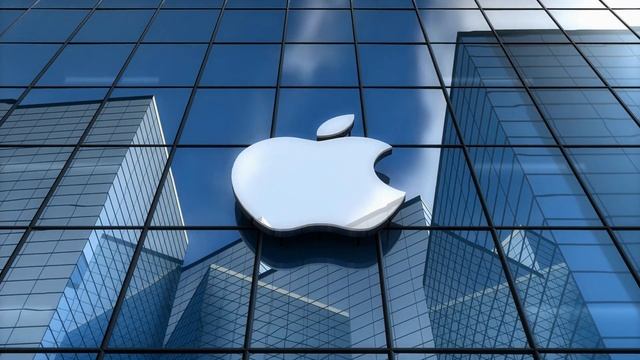 footage free - editorial apple inc logo on glass building smk22zqcg D4k смотреть онлайн