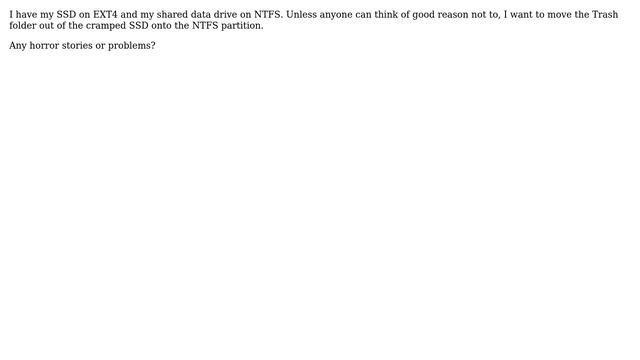 Ubuntu: Has anyone encountered problems with Trash drives on NTFS partitions? смотреть онлайн