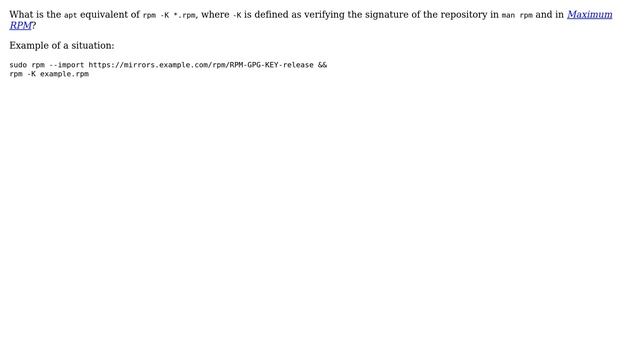 Unix & Linux: Equivalent of `rpm -K` using `apt` смотреть онлайн