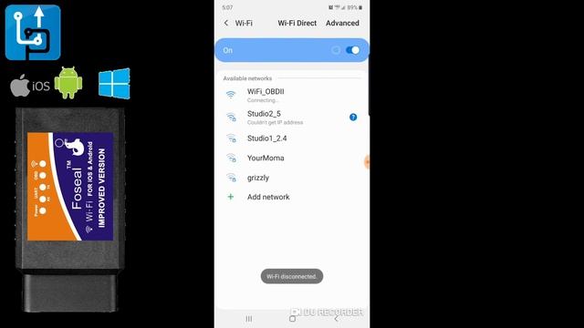 Foseal Scanner OBDII смотреть онлайн