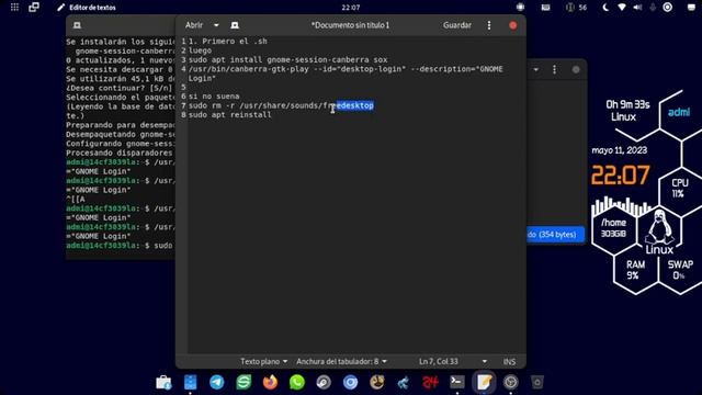 Login Sound Debian смотреть онлайн