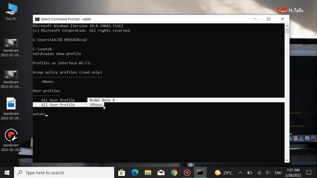 Find all Wi-Fi Passwords using CMD Commands | Windows 7,8,10 | Sajid H-Tells смотреть онлайн