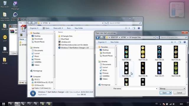 How to change Windows 7 START button смотреть онлайн