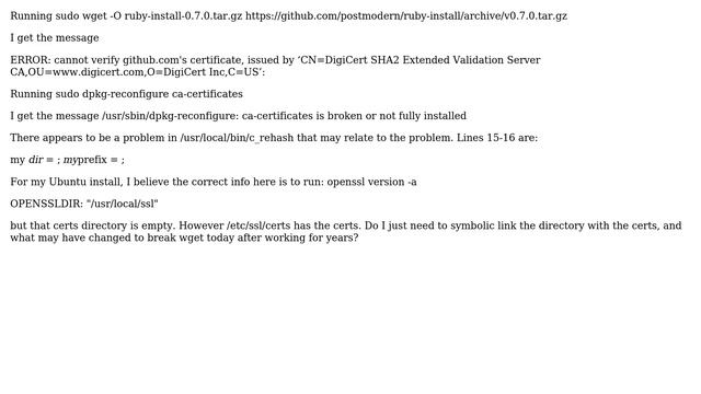 ca-certificates is broken or not fully installed смотреть онлайн