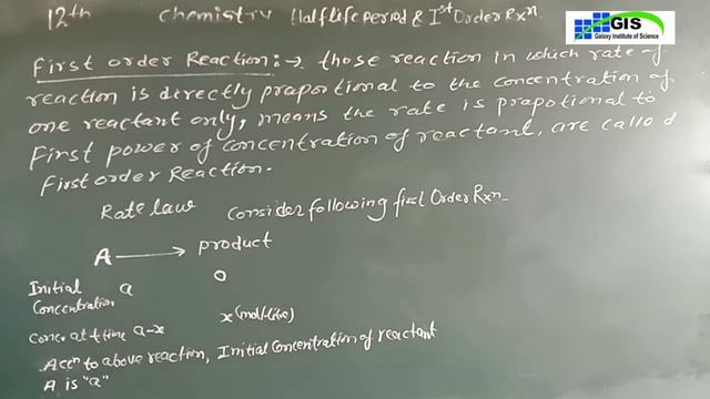 Class-12th CHEMISTRY Chapter-4th Chemical Kinetics | Half Life & First order Reaction | NCERT RBSE смотреть онлайн