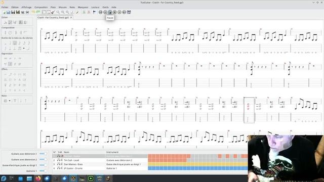 Clutch / Far Country - played on Fedora 39 with TuxGuitar and Guitarix смотреть онлайн