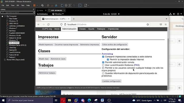 PRACTICA NO. 14, CUPS (ADMINISTRADOR DE IMPRESORAS) смотреть онлайн