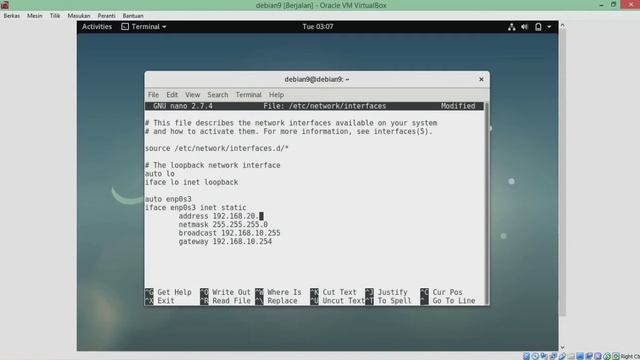Konfigurasi dhcp server Debian 9 pada aplikasi virtual box смотреть онлайн