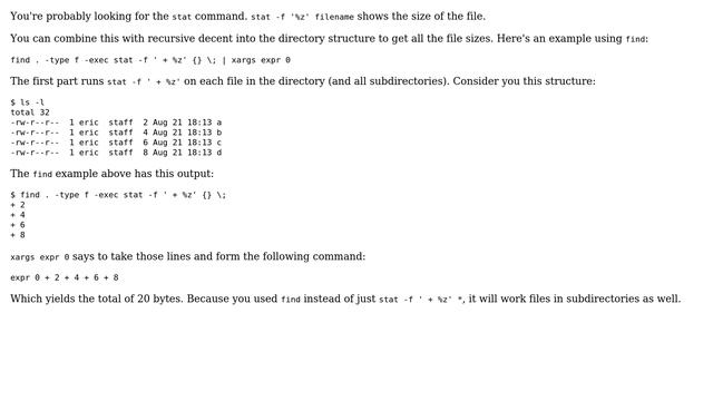 How to find size of contents of directory in unix; Without using du /awk? (3 Solutions!!) смотреть онлайн