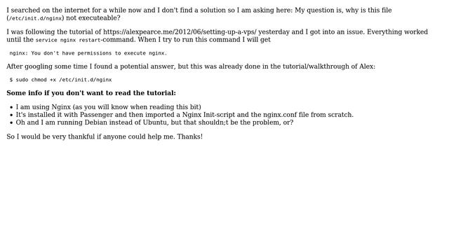 DevOps & SysAdmins: /etc/init.d/nginx not executable (2 Solutions!!) смотреть онлайн
