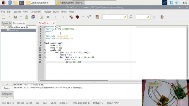 Compile C AVR-GCC ATMega32 and Upload ATMega32 menggunakan Raspberry Pi смотреть онлайн