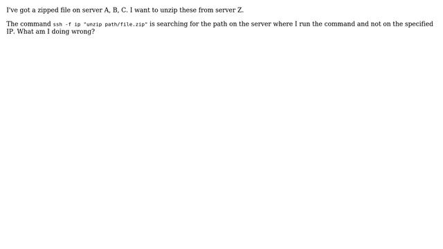 How do I unzip/untar a file on a remote machine using ssh command? смотреть онлайн
