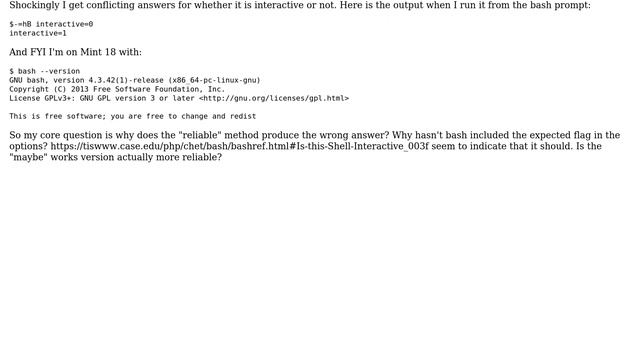 Unix & Linux: Why doesn't my bash include the interactive flag for this script? (2 Solutions!!) смотреть онлайн