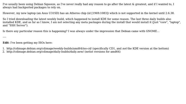 Latest Debian wheezy/testing ISOs defaulting to KDE? (2 Solutions!!) смотреть онлайн