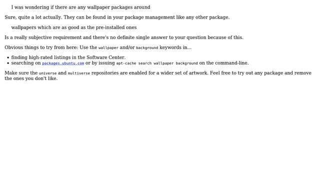 Ubuntu: Where can I find more wallpaper packages? (2 Solutions!!) смотреть онлайн