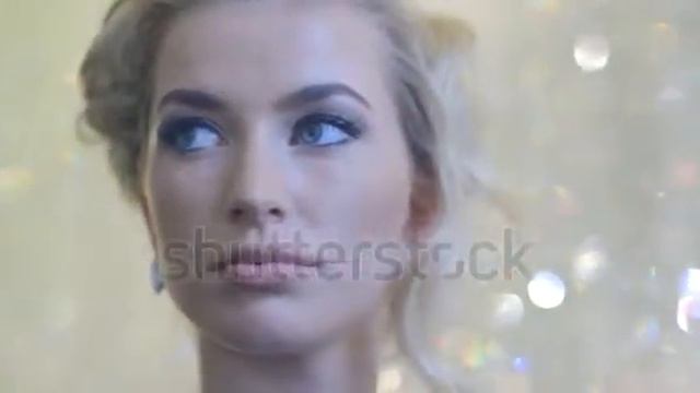 stock footage close up of beautiful woman with perfect make up and hairstyle waiting for someone lu смотреть онлайн