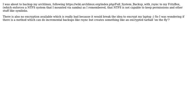 Unix & Linux: backup / on ntfs filesystem encrypted смотреть онлайн
