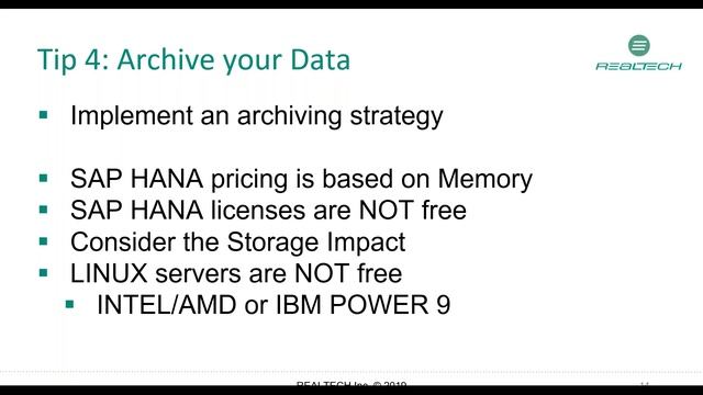 REALTECH 8 Tips for Moving to SAP HANA Webinar смотреть онлайн