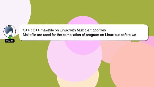C++ : C++ makefile on Linux with Multiple *.cpp files смотреть онлайн
