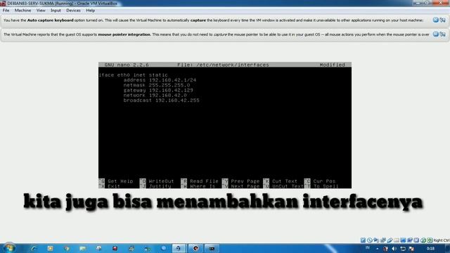 KONFIGURASI IP ADDRESS DAN MENAMBAH INTERFACE PADA DEBIAN 8 || Debian 8 change IP address смотреть онлайн