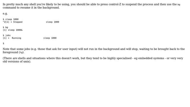 Unix & Linux: Dropping a process into the background (2 Solutions!!) смотреть онлайн