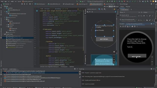 simple android wearos test application смотреть онлайн