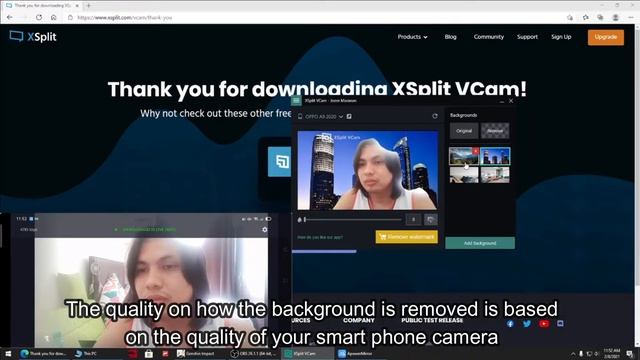 How to have transparent Background without Green Screen Free OBS Xsplit Vcam Streaming смотреть онлайн