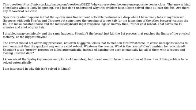 Unix & Linux: Why is Linux allowed to become unresponsive? смотреть онлайн