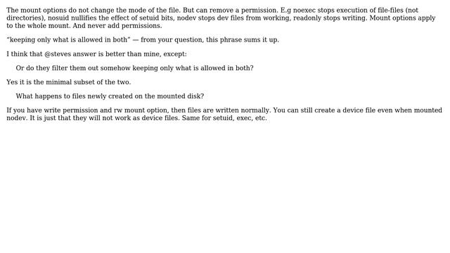 Unix & Linux: How fstab mount options work together with per file defined permissions in linux? смотреть онлайн