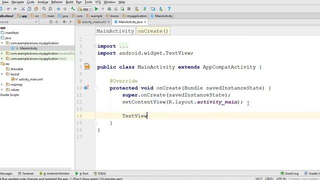 Android Studio 2.3.3 - Manipular TextView смотреть онлайн