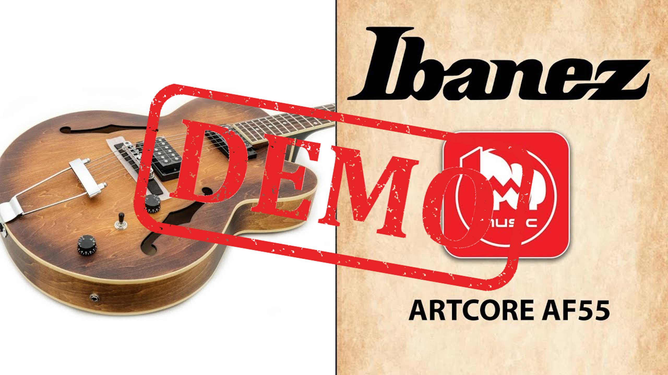 Полуакустика IBANEZ ARTCORE AF55-TF TOBACCO FLAT - демонстрация звучания